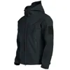 TRAF 2024 New Fashionable Shark Skin Soft Shell Jacket Men's Tactical Windproof Waterproof Jacket Men's Jacket Hooded Jacket 3