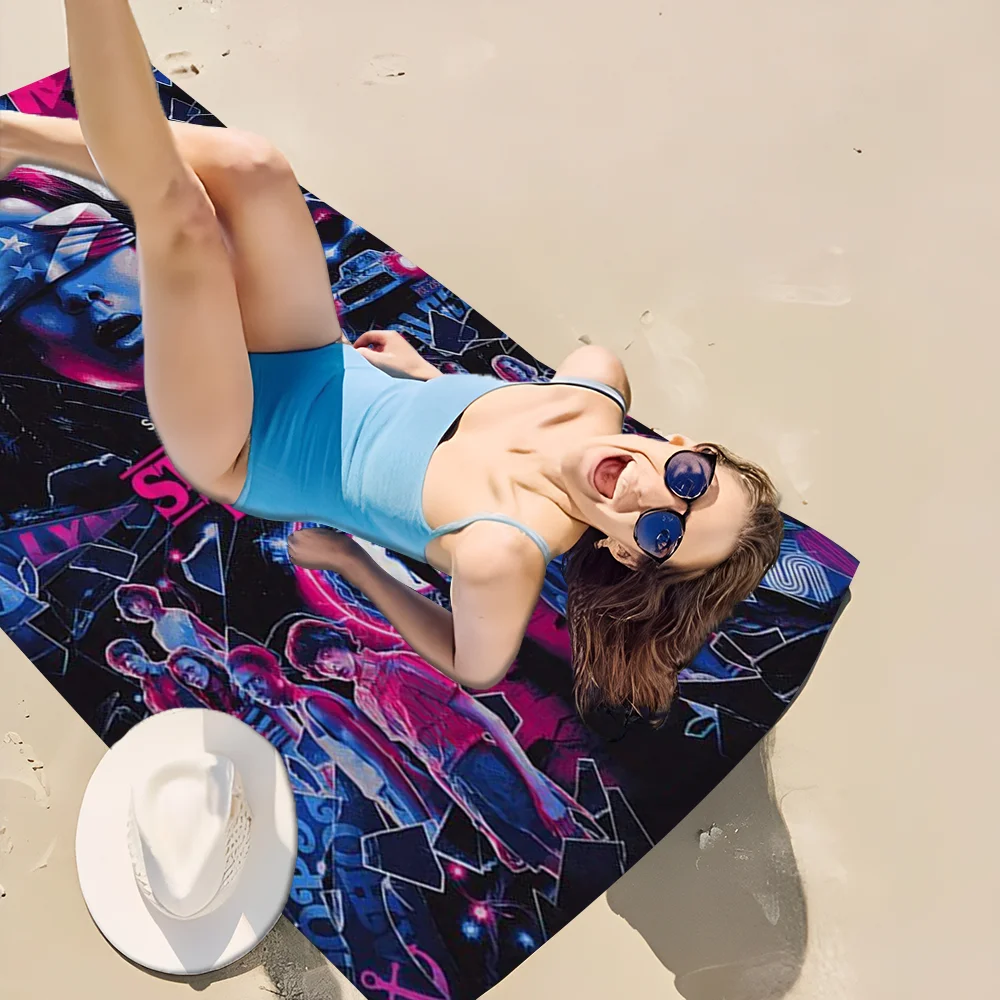Stranger Things Microfiber Blanket Quick Drying Beach Towels Oversized Printing Super Absorbent Pool Towel Blanket 2