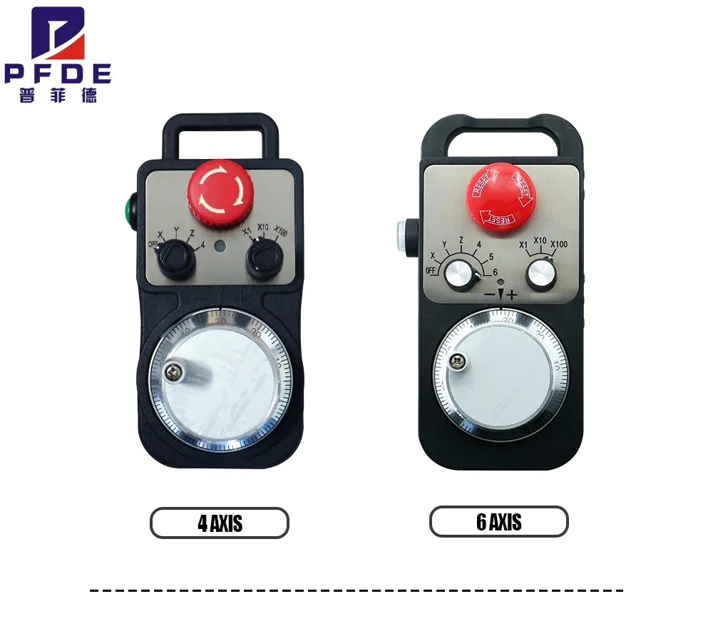 CNC Handwheel Pulse Generator Support CNC System 5-24V 10KHZ 4 Axis 6 Axis Electronic Handwheel Pendant Pulse E-Stop For CNC Router