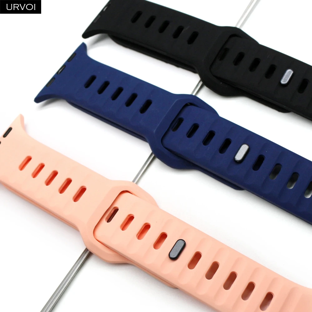 Breathable Silicone Pin-and-Tuck Closure Watch Strap