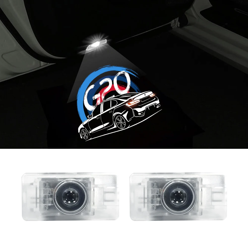 2Pcs Car Door Light Courtesy Lamp Puddle Lights Fit For BMW M3G20 Series -present 318/320/325/330/M340