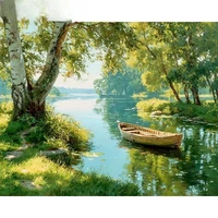 DIY Pictures By Number River Kits Hand Painted Picture Art Painting By Numbers Drawing on Canvas Gift Home Decor 1