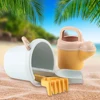 Summer Beach Toys Premium ABS Children Beach Play Sand Tools Ice Cream Shape Water Play Tools Portable for Children Kids for Fun 4
