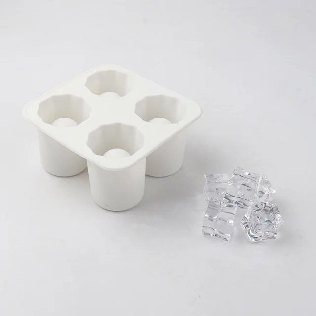Silicone Shot Glass Ice Cube Mold Tray for Summer Cocktails and Parties