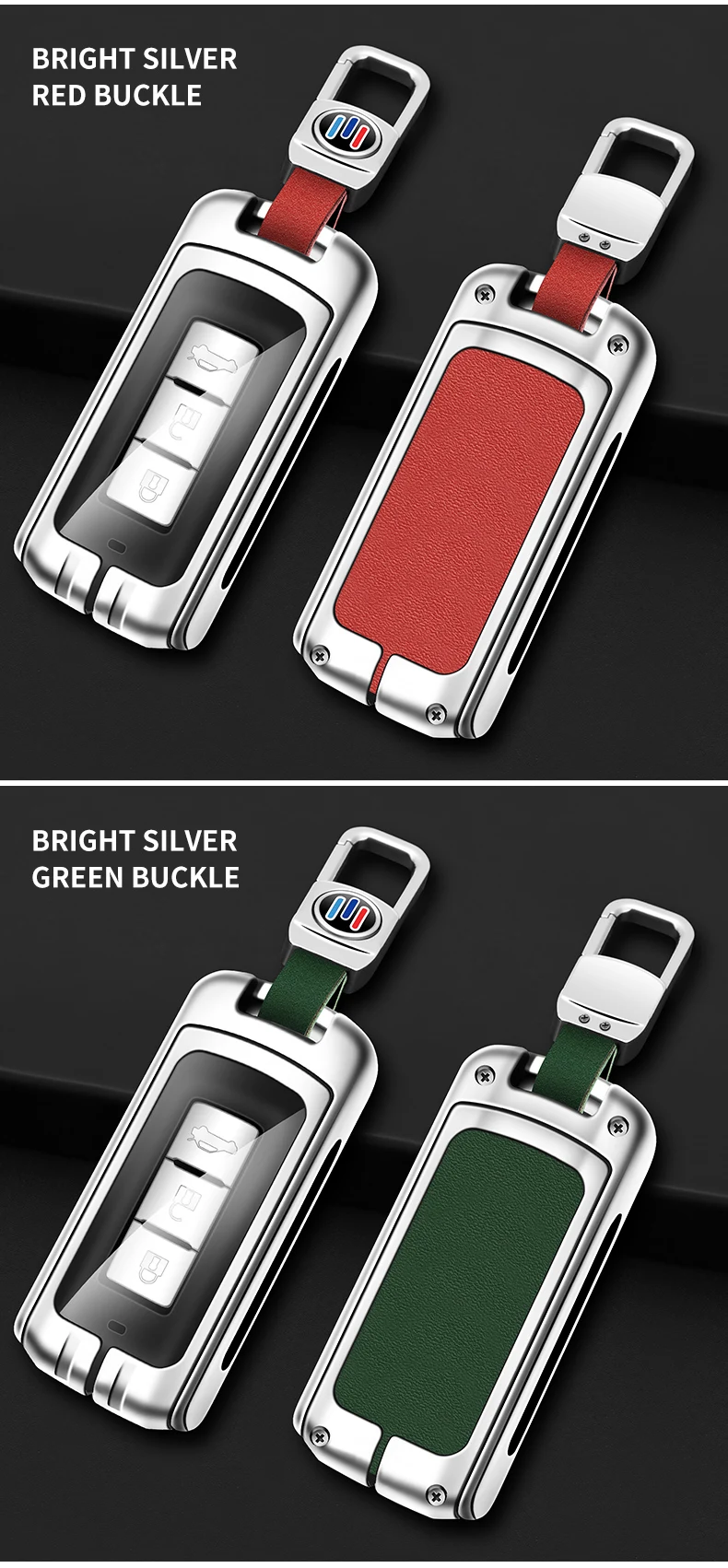 Custodia per chiave auto intelligente in pelle di metallo per Mitsubishi Outlander 3 ASX Colt Lancer 10 EX Grandis Pajero Sport Protector Fob - Se1a1dad1f86242e4ae6920022094e0c2h