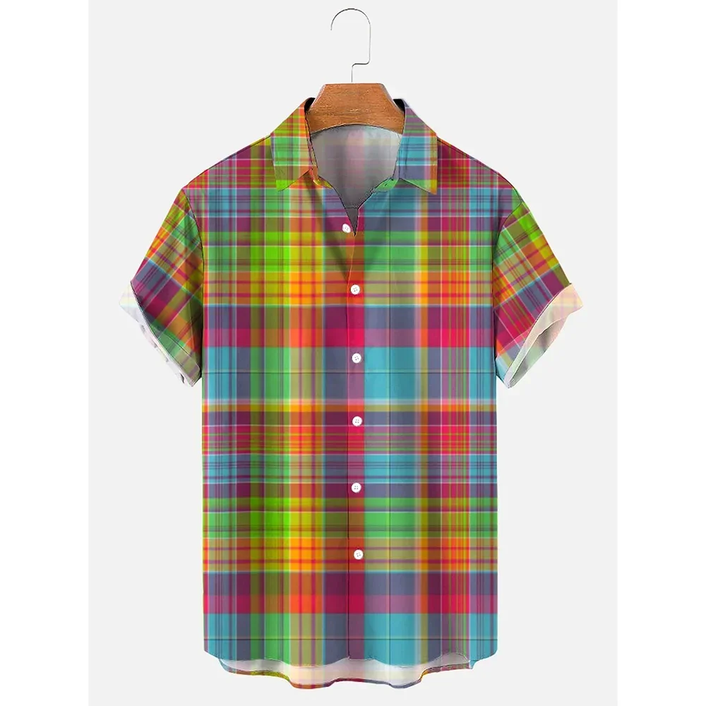 thumbnail image 1 of Camisa de hombre con estampado de flamencos, informal, con estampado 3D, con botones de solapa, para verano, estilo hawaiano, informal, tallas S a 5XL, 1 of 5