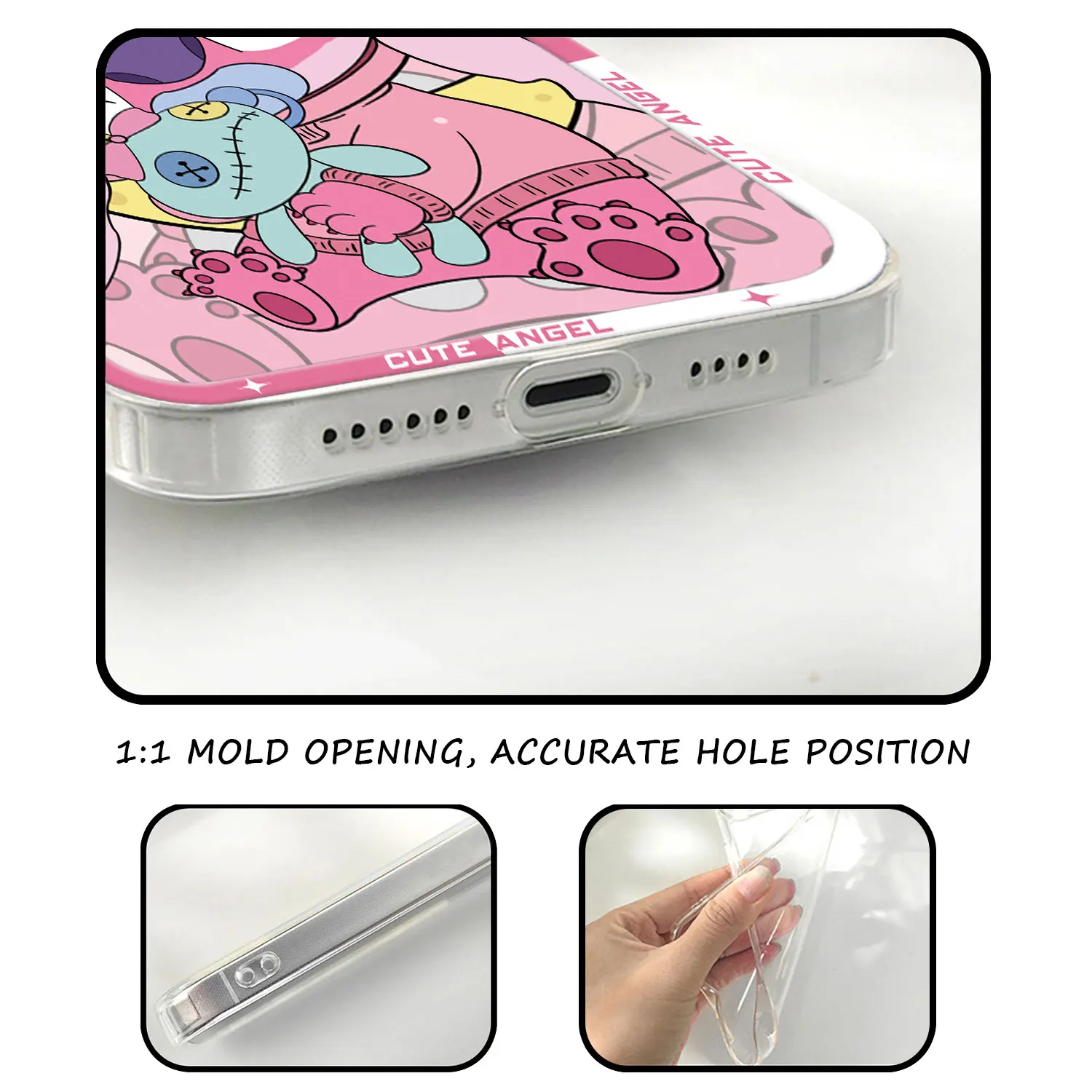 Stitch Angel Cute Clear Case For Xiaomi Redmi Poco X3 NFC