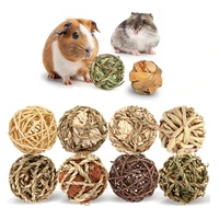 Bunny Chew Grass Balls Rolling Chew Toys for Small Animals Natural Chew Grass Toys and Bunny Treats for Rabbits Guinea Pigs 1