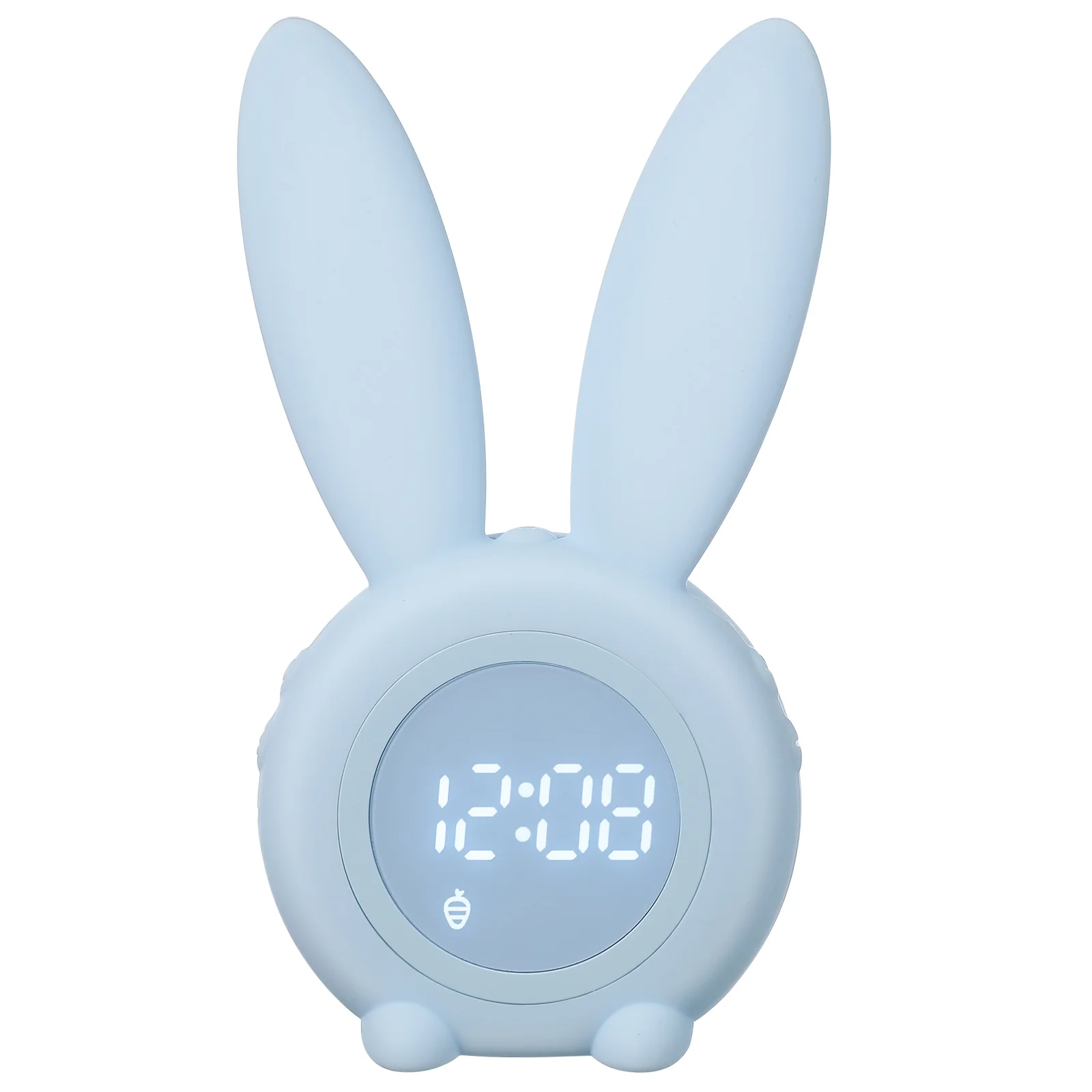 

Rabbit Alarm Clock Silicone Table Clock LED Night Light Kids Digital Desktop Clocks USB Rechargable for Home Office School Room