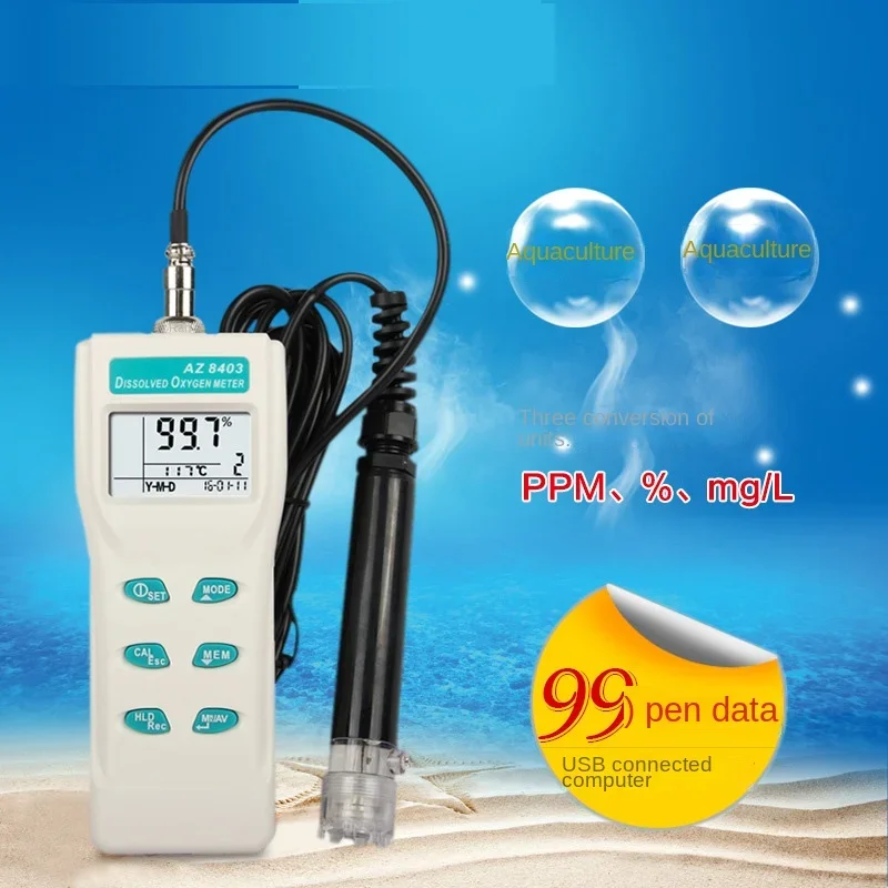 

Aquaculture Dissolved Oxygen Meter Dissolved Oxygen Analyzer Water Quality Tester AZ8403 Dissolved Oxygen Detector Portable