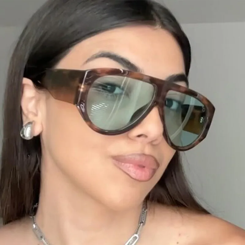 Luxury Oversized Pilot Sunglasses with Windproof Trendy Shades
