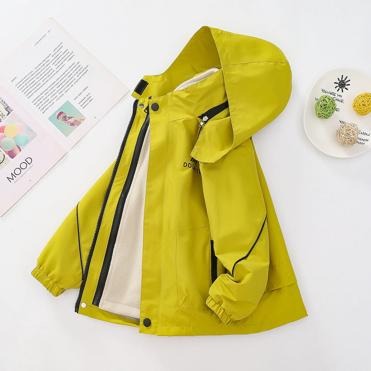 소년용 플리스 재킷 2025년 신상 봄, 가을, 겨울용 소년용 삼합일 방풍 및 방수 아동용 두꺼운 재킷