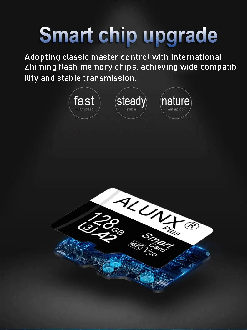 CLASS ALUNX 마이크로 TF SD 카드, 플래시 클래스 10 지지대 휴대폰 UAV 기타 카드 리더, 128GB, 64GB, 32GB, 16GB, 8G 메모리 카드