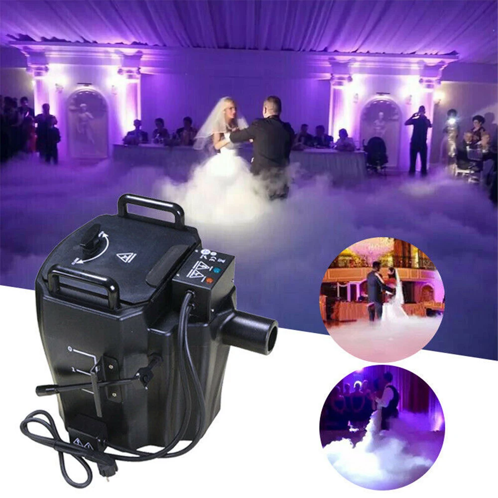 

Mist Maker Device Dry Ice Machine Low Lying Fog Smoke 1500W Stage Effect Machines for Wedding DJ Disco Light Effects Party Show