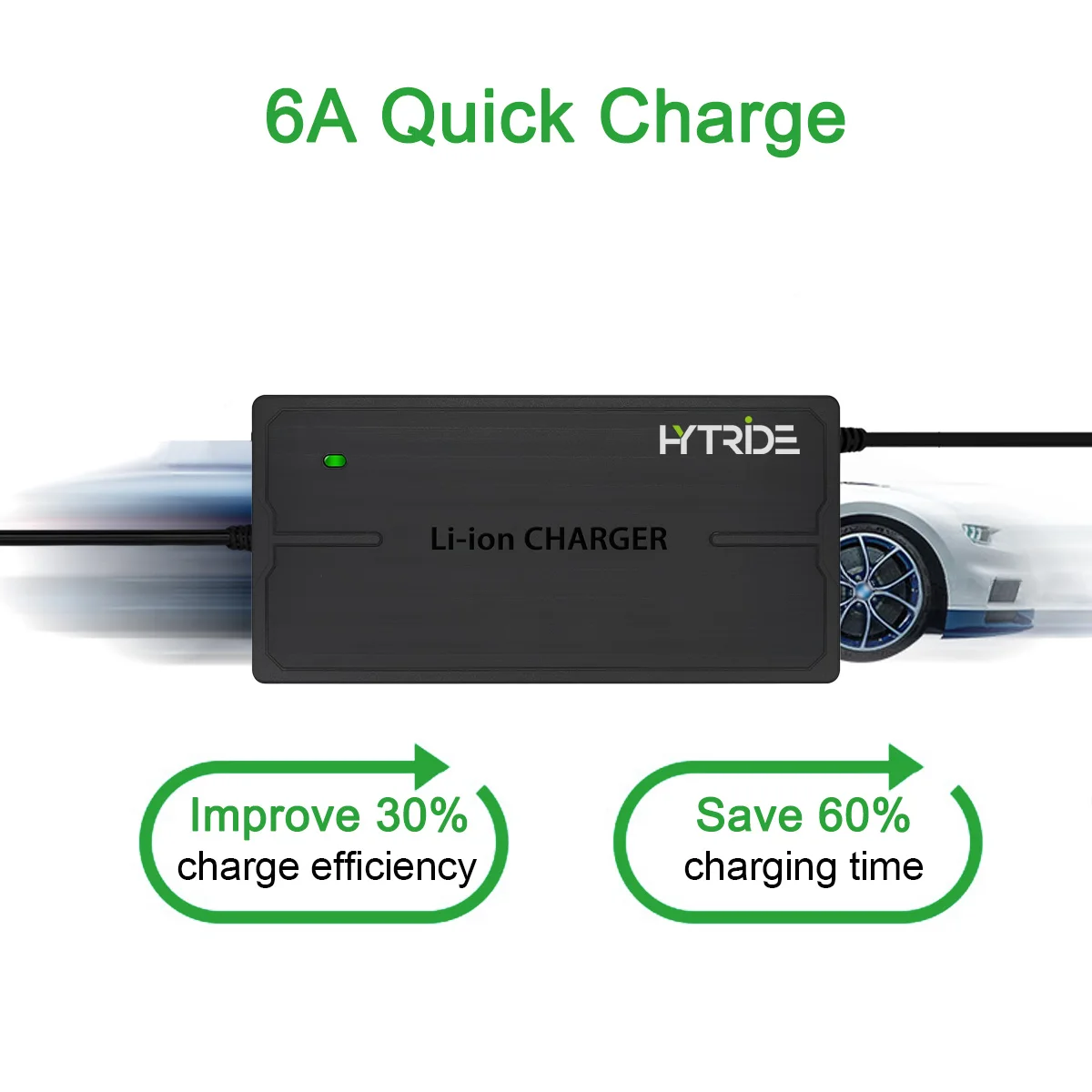 HYTRIDE Intelligent 54.6V 48V 6A Lithium ion Battery Charger 48V 13S Li ion Battery Charger(CE Certified)