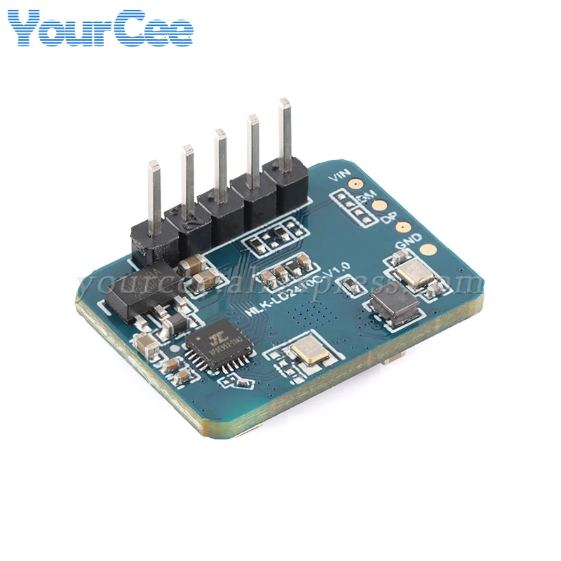 5 Stuks/1Pc HLK-LD2410C Ld2410c 24Ghz Menselijke Aanwezigheid Sensor Millimeter Golf Radar Module Niet-Contact Hartslag Bewegingsdetectie