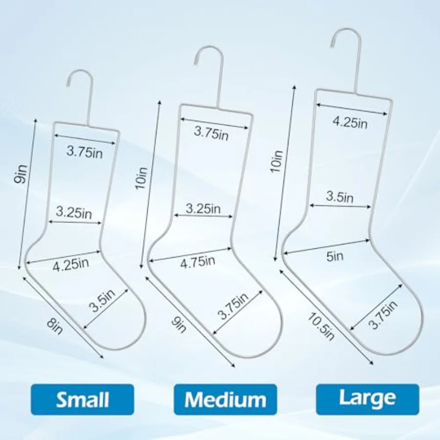 3 Pairs Sock Blockers for Knitting Crochet Small Medium Large Stainless Steel Sock Drying Hangers for and Adults Shaping Displa