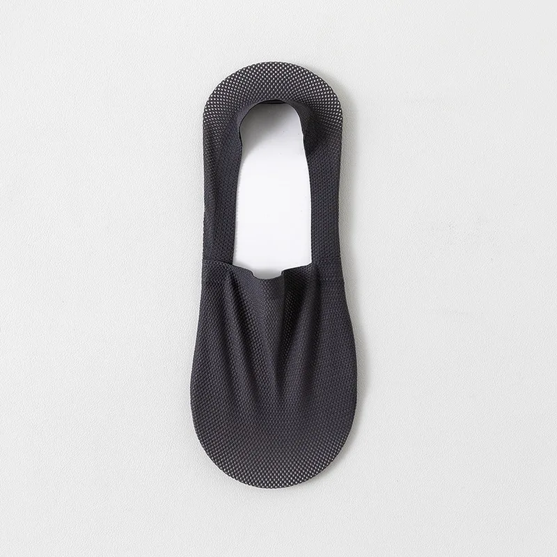 1/3/5 Pairs High-Quality Men Cotton Boat Socks Summer Thin Breathable Solid Color Silicone Anti Slip Low Top Invisible Socks