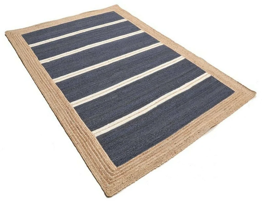 

Rug Area 100% Natural Jute Braided Style Rectangle Rugs Reversible Modern Carpet 3X5 Ft