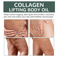 Huile corporelle raffermissante au collagène, hydratation en profondeur, raffermissante pour bras, ventre et extrait de graisse, huile essentielle de Massage pour la peau du corps entier, 100ml 3