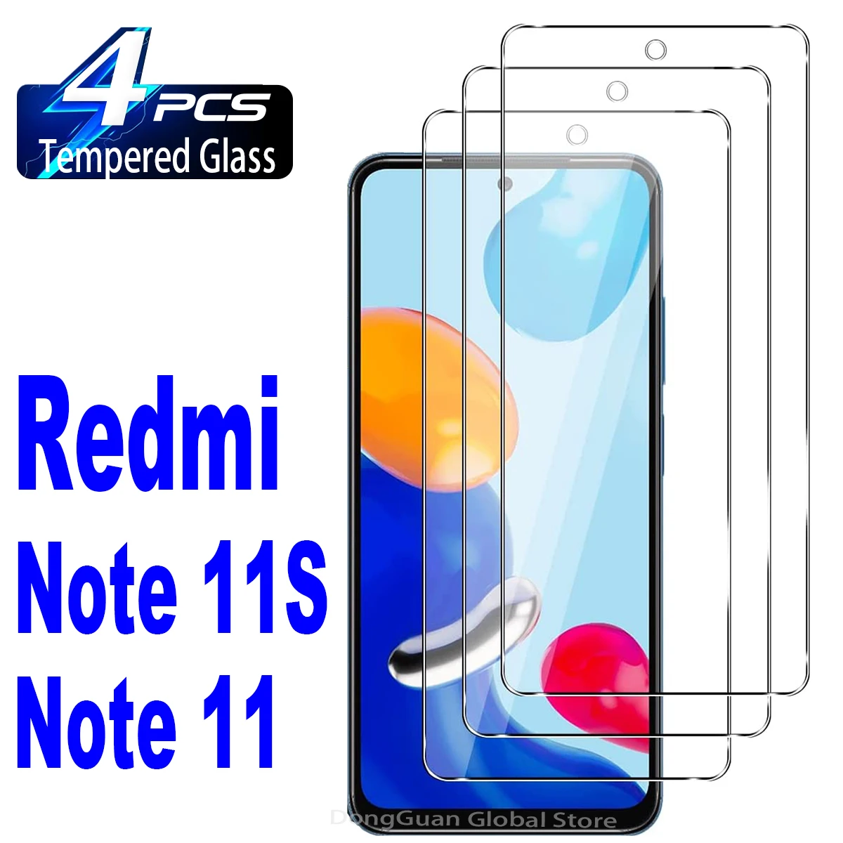 

2/4Pcs HD Tempered For Xiaomi 11S Note T S 5G Redmi 9 10 Pro 10C 12C 13C Screen Protector Glass