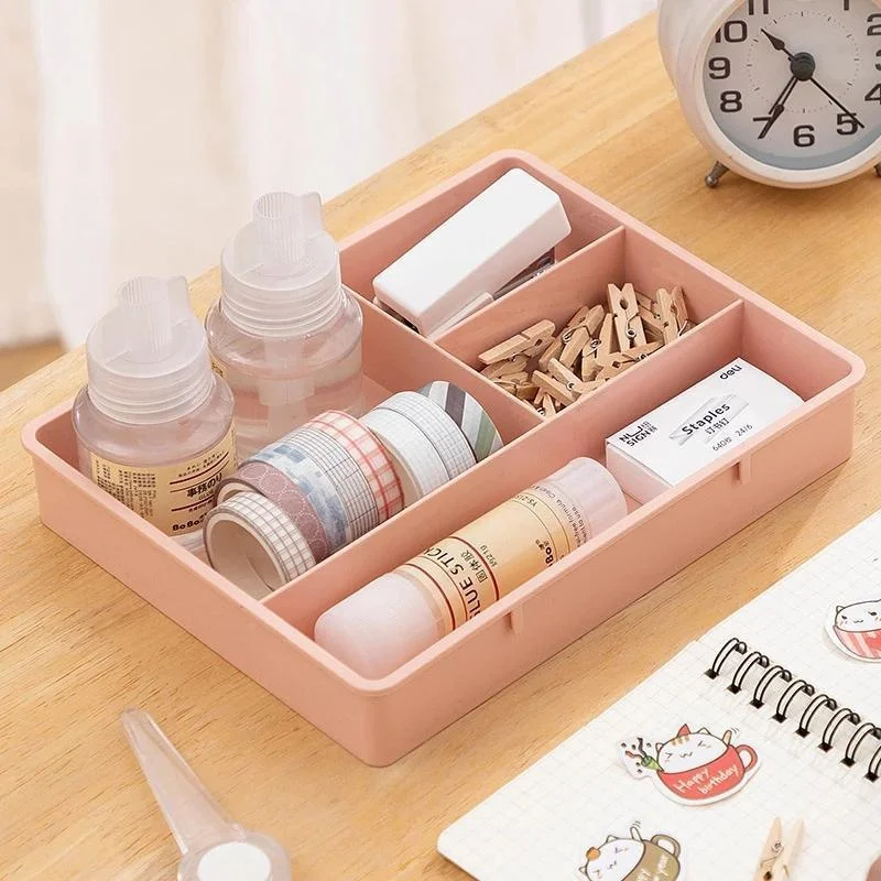 Description Picture 6 of itemDesk Drawer Organizer Stackable Multi-cell Storage Box Tray Dressing Table Jewelry Organizer Makeup Organizer For Home Office