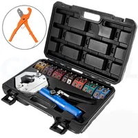 Pressure Pipe Machine Automotive Air Conditioning With 7Dies Hydraulic Hose Crimping Tool Press Auto Air Conditioning Repair Set 2