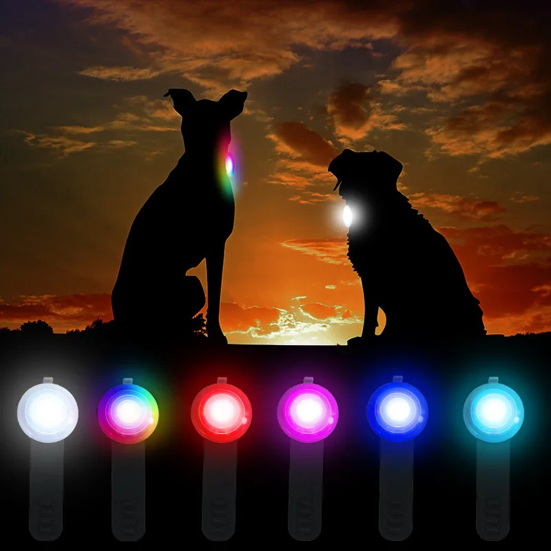 Led Dog Collar Pendant Rechargeable Pet USB Charge Luminous Collar Pendant Pet Flash Light Safety Necklace Light Clip-on dog collar pet collar pet necklace