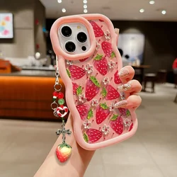 Colorful Strawberry Pendant Phone Case Cover for Moto Edge 60 Pro 5G (S27819)