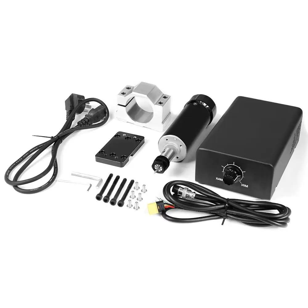 TwoTrees 500W Air Cooling Spindle Motor ER11 12000RPM Power Supply Speed Governor for TTC450 Pro 3018 CNC Router Machine