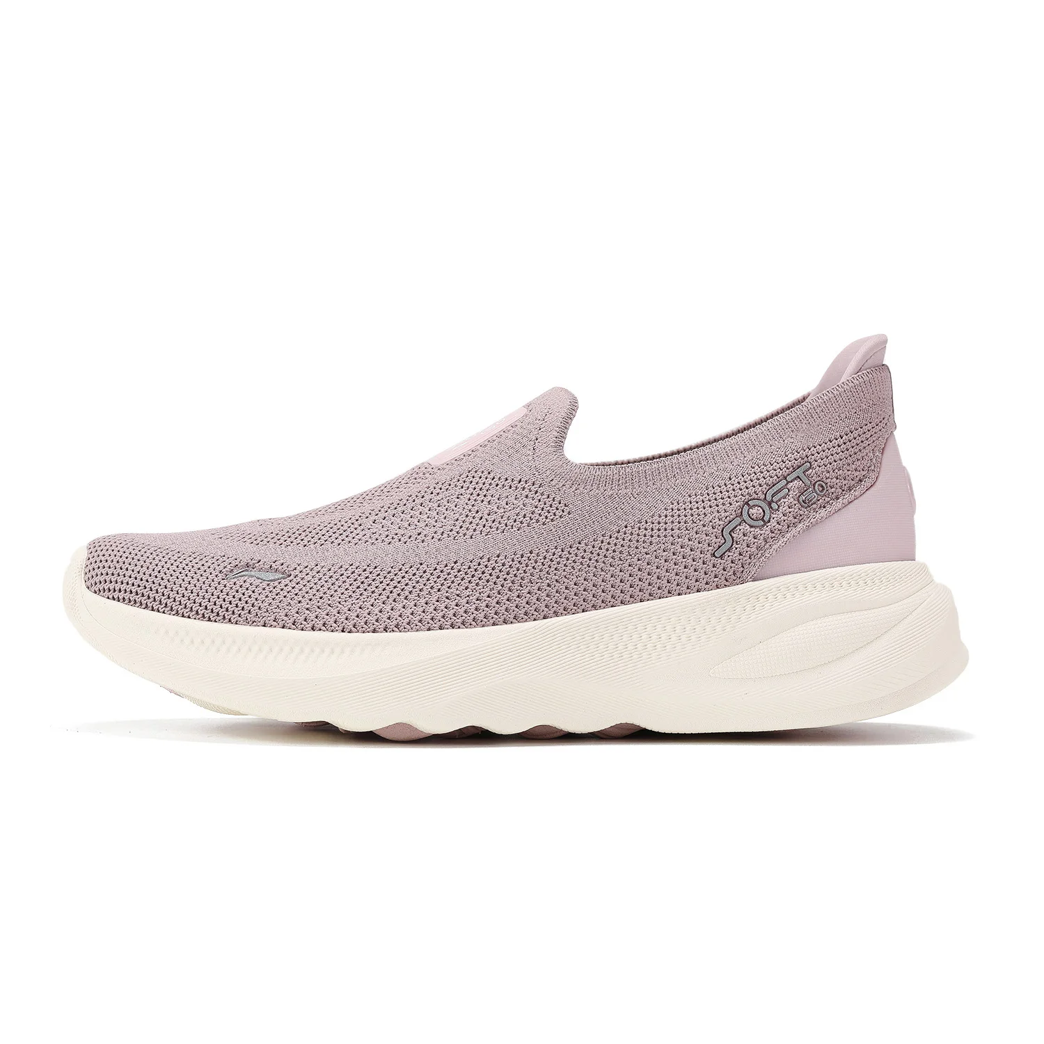 thumbnail image 1 of Li-Ning Women SOFT GO 2 KNIT - Zapatillas de deporte informales sin cordones para mujer, transpirables, con forro acolchado y flexible, cómodas, AGLV018, 1 of 5