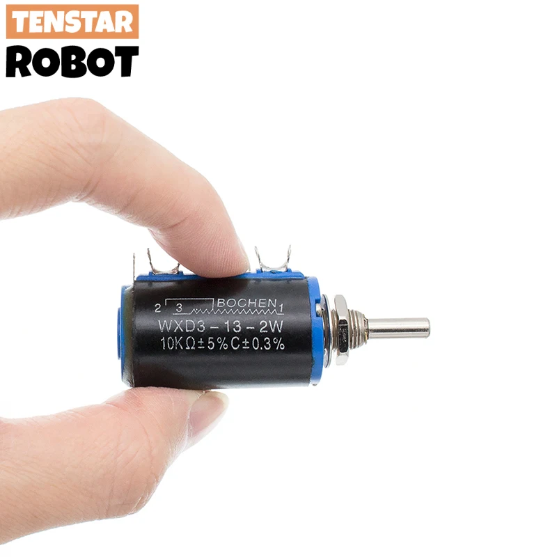WXD3-13-2W Shaft Dia 100Ohm 1K 10K 100K 101 102 103 104 Ohm Rotary side Multiturn Potentiometer multiturn potentiometer rotary potentiometer electronic components