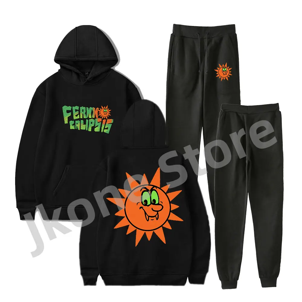 

Комплект с капюшоном Feid FERXXOCALIPSIS, новый логотип, принт Merch, Зимняя мода для мужчин и женщин, Повседневная Уличная одежда