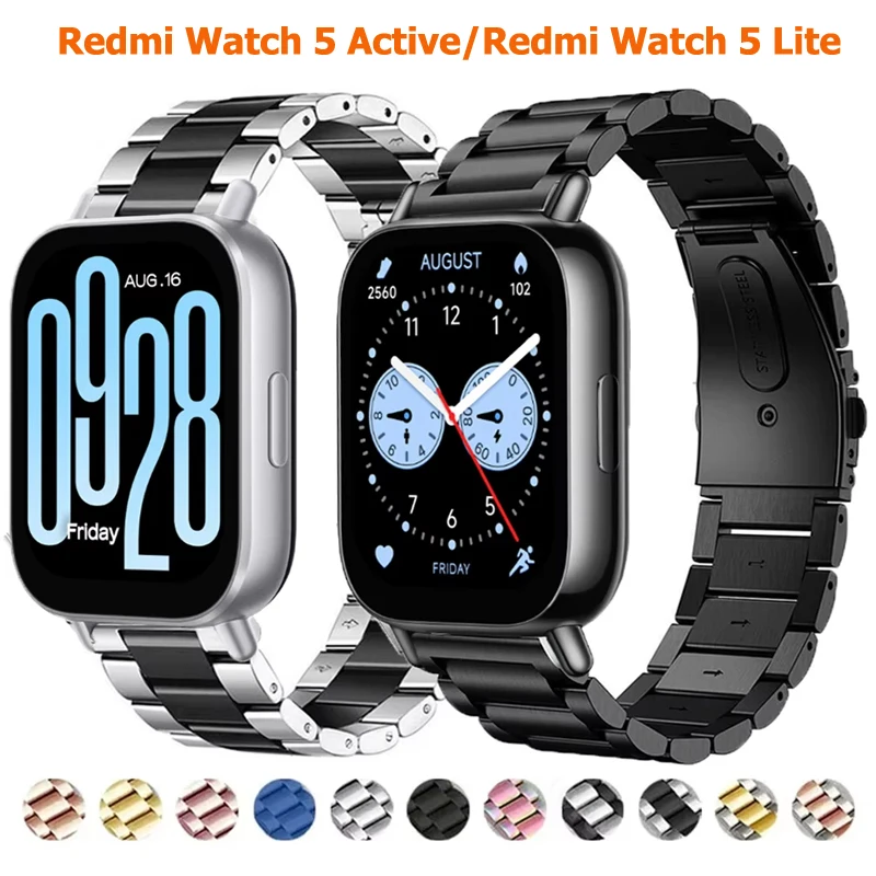 Stainless Steel Strap for Smartwatch - 22mm Metal Bracelet Watchband