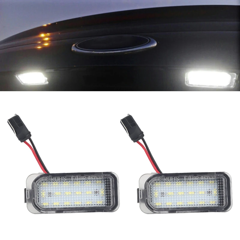 2pcs Car LED Number License Plate Light 12V LED License Lamp for Ford Fiesta JA8 S-MAX Grand C-max OEM No. 6M2A13550AA