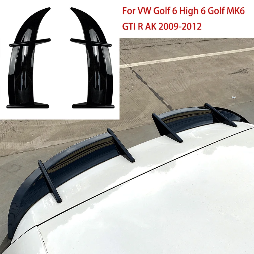 Per Vw Golf 6 High 6 Golf Mk6 Gti R Ak 2009-2012 Spoiler Sul Tetto Dell'Auto Ala Di Coda Fisso Wind Wing Guard Styling Decorazione Splitter