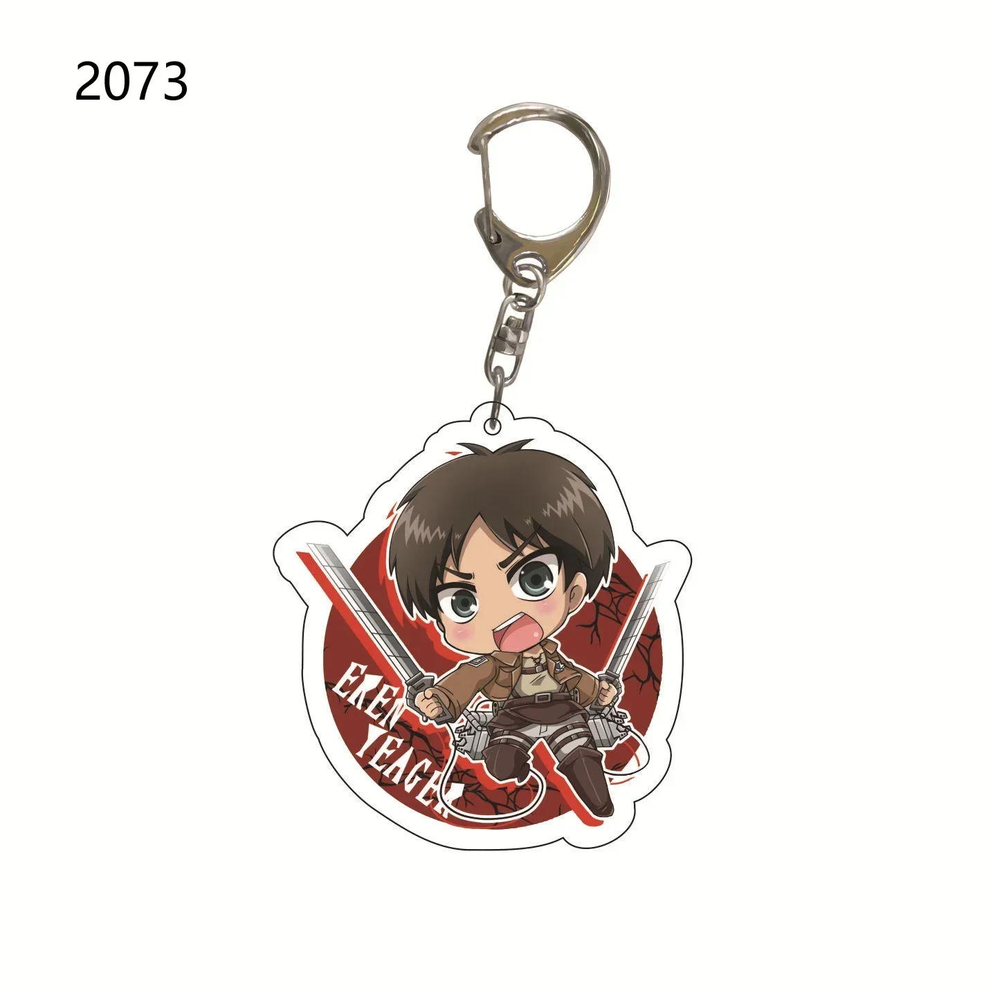 

Attack on Titan Shingeki no Kyojin Cartoon Acrylic Pendant Bag Key Chain Keyring Accessory #2073