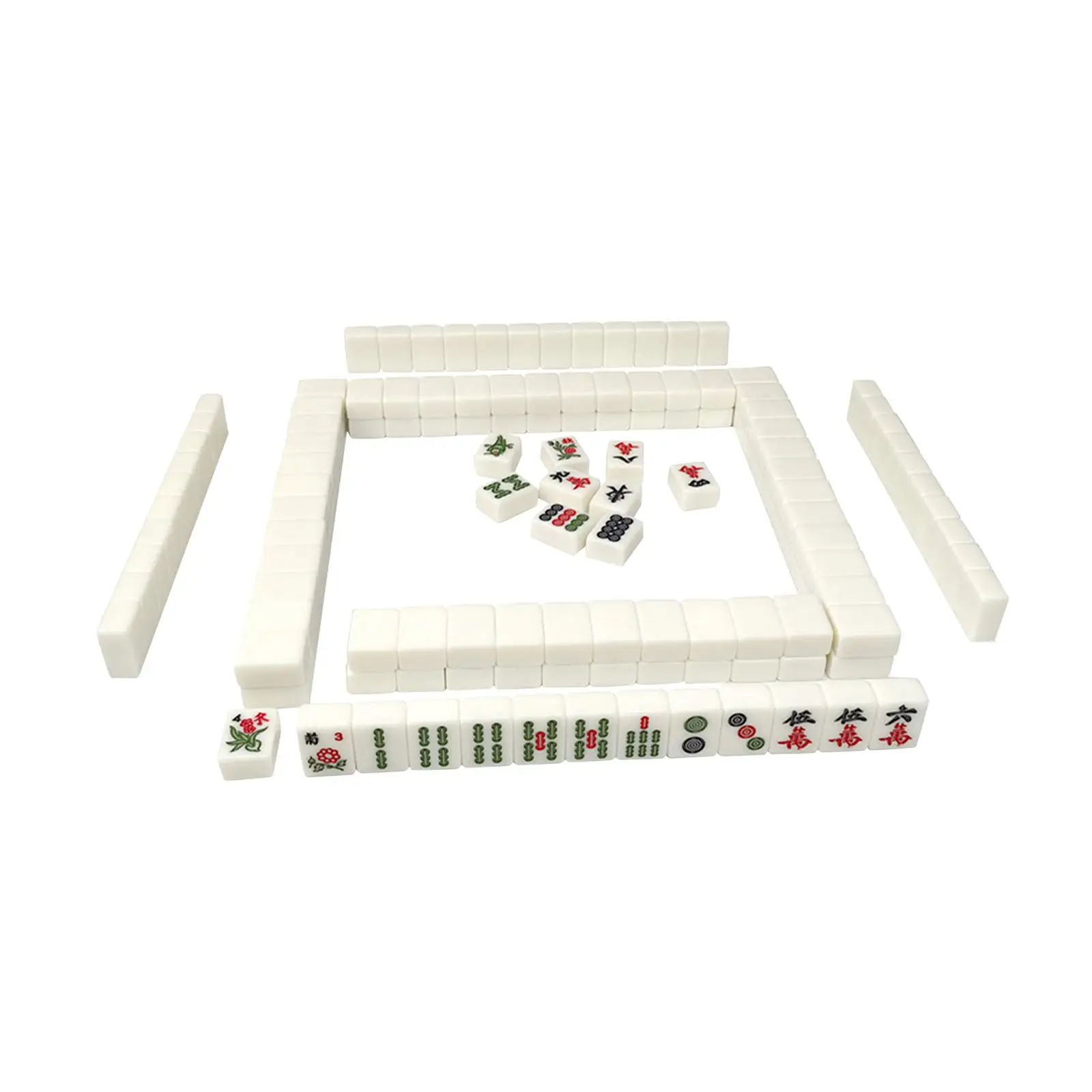 144x Mini Mahjong Tiles Chinese Game Play Traditional Chinese Version Game Set Portable for Home Travel Apartment Dormitory Kids