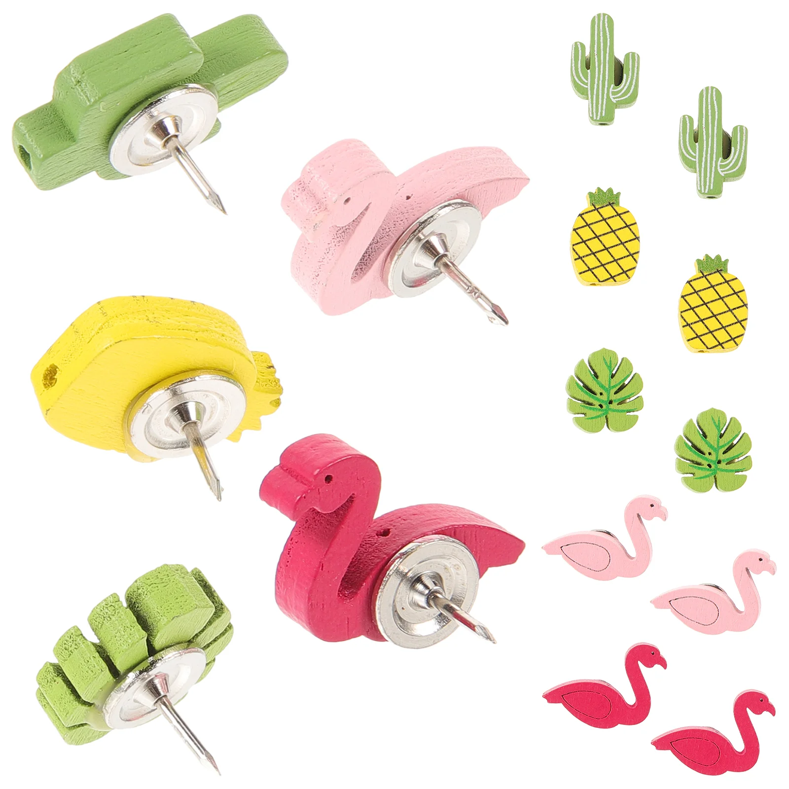 

Decorative Drawing Pins Office Supplies Kawaii Pushpins Wooden Cactus Shaped Thumb tacks Cute Push Pins Metallic pines