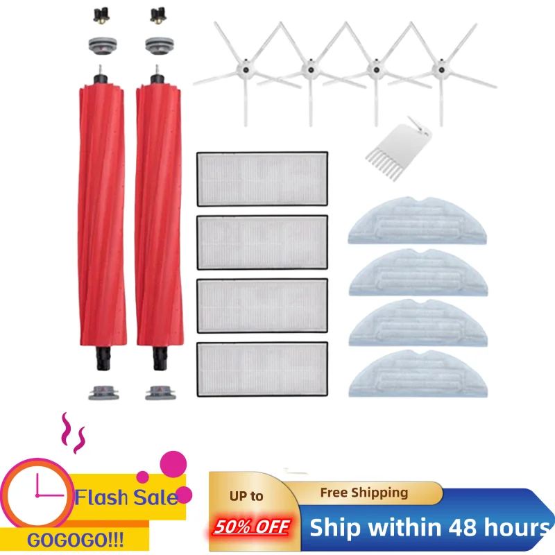 

Main Brush Side Brush Hepa Filter Mopping Cloth Accessories for Xiaomi Roborock S7 T7S T7S Plus Mopping Cloth Parts