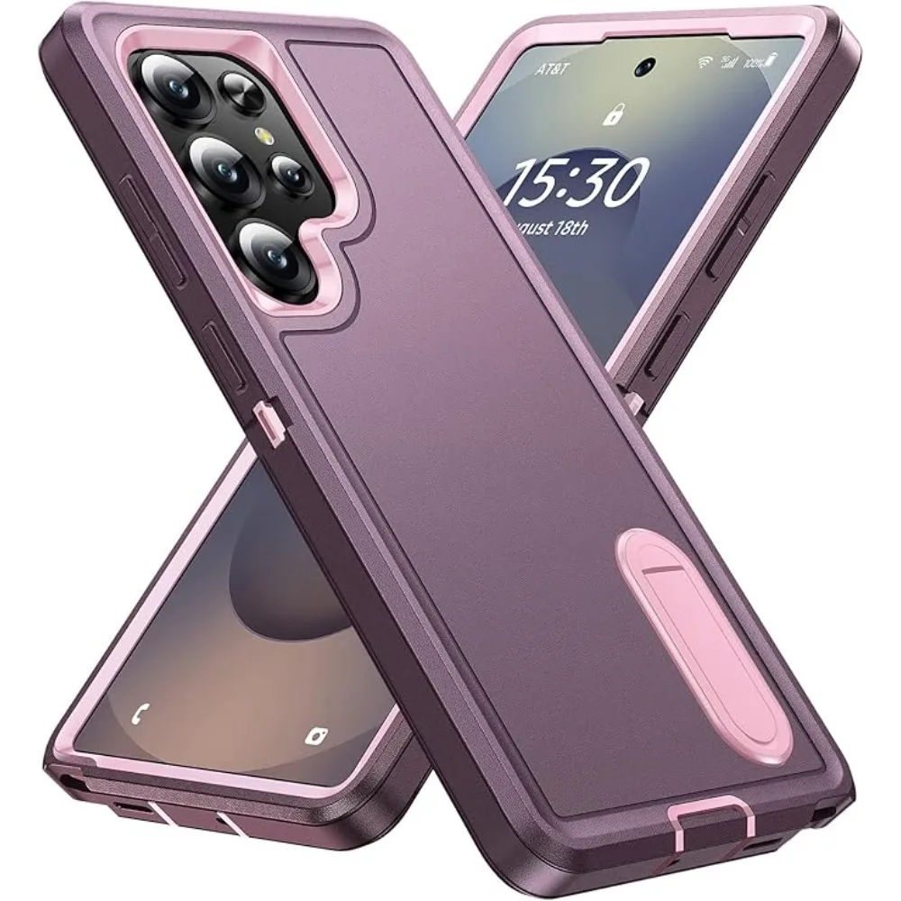 Military Grade Anti-Drop Matte Case with Built-in Kickstand - Durable Protector Cover