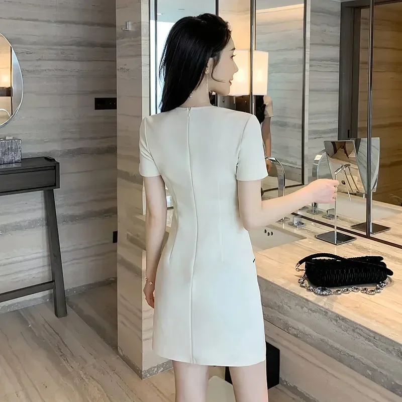 

Beauty Clothing Hotel Salon Dress Waitress Beautician Summer Sleeve Short Workwear Dress Women's Uniform Spa Massage Esthetic