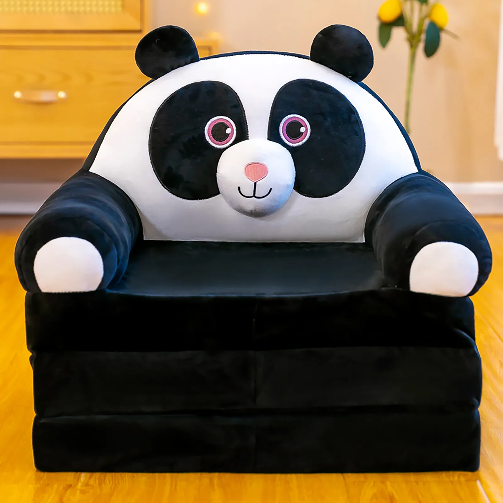 H Foldable Kids Sofa Backrest Armchair 2 In 1 Foldable Children Sofa Cute Cartoon Lazy Sofa Children Flip Open Seat Cushion 3