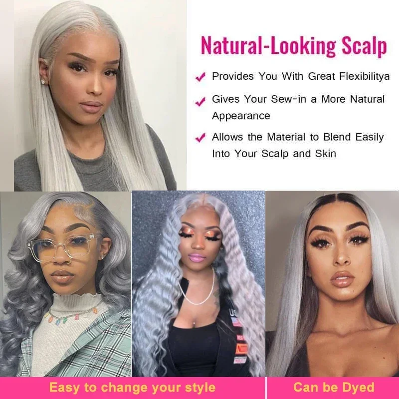 Sliver Grey Human Hair Bundles 9A Brazilian Straight Hair Weave Bundles 1/3/4PCS Remy 8-26inch Extensions IJOY Deals