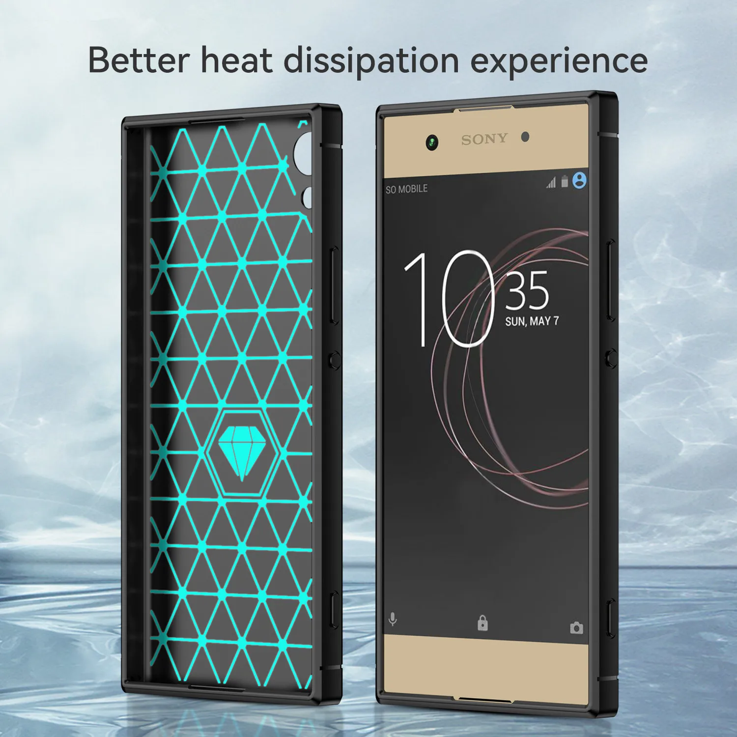 Luxury Carbon Fiber Silicone Case for Sony Xperia - Premium Protective Cover