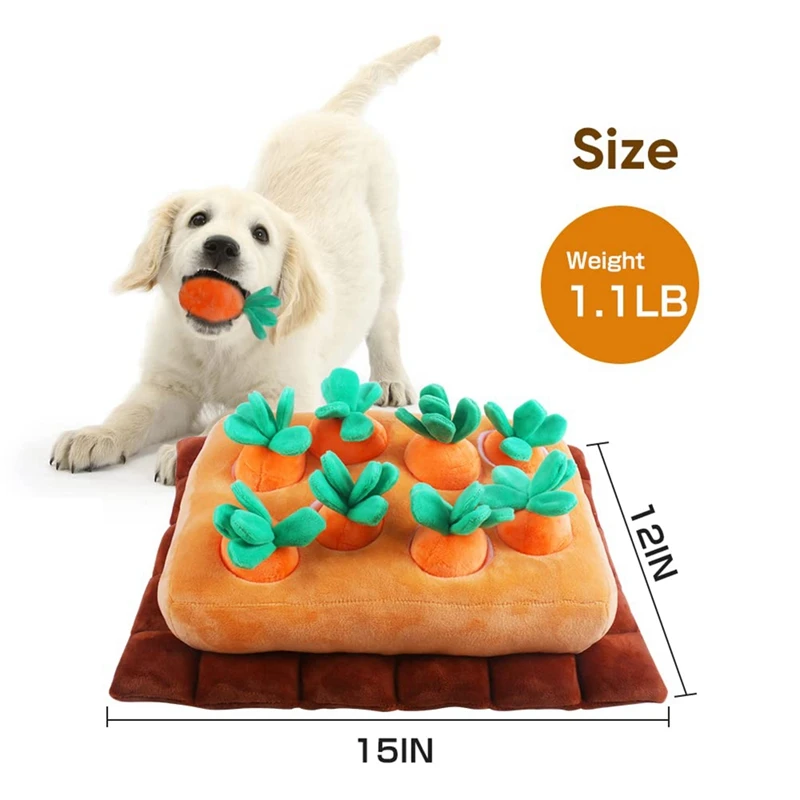 Dog Carrot Plush Toy Stuffed Carrot Plush Feeding Enrichment Pet Foraging  Mat For Smell Training And Slow Eating - AliExpress