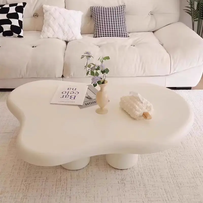 Cloud Coffee Table Nordic Home Living Room Small Apartment Simple Modern Shaped Table Cream Wabi-Sabi Net Black Coffee