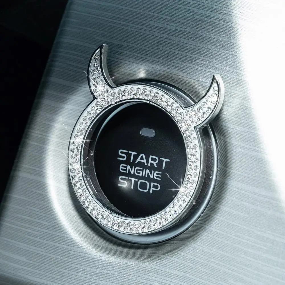 

Easily Install Zinc Alloy Devil Bling Ignition Ring Decoration for Lady