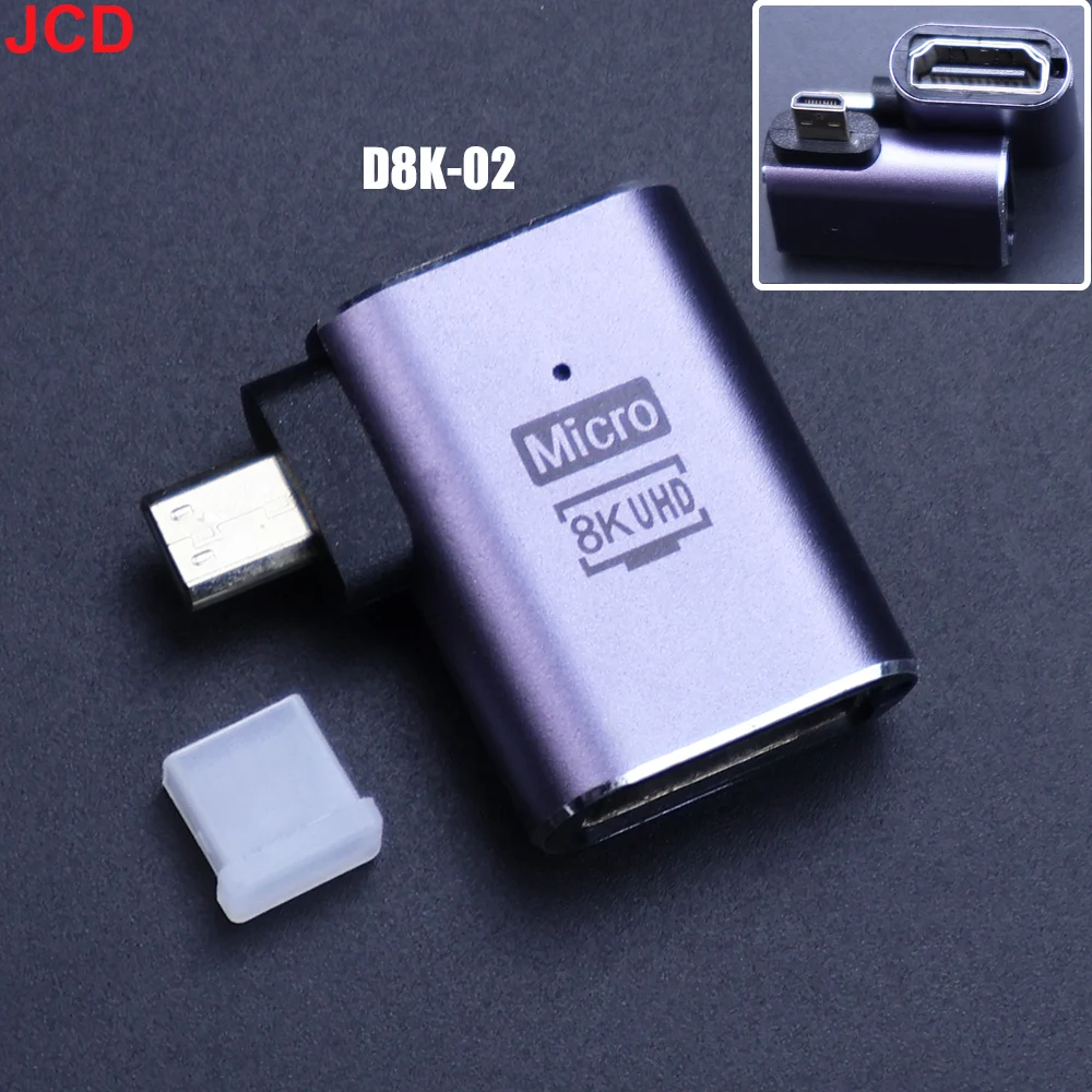 8K HD Right Angle HDMI-Compatible Adapter - Male to Female Converter