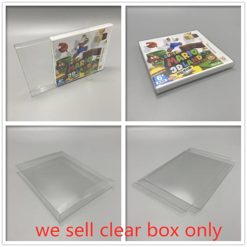 10Pcs Pet Box Protector Per Super Mario 3D Land Scatole Di Raccolta Trasparenti Per Nintendo 3Ds Shell Clear Display Case